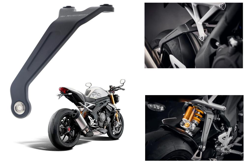 Triumph Speed Triple 1200 RS Auspuffhalter ab 2021 - Evotech Performance