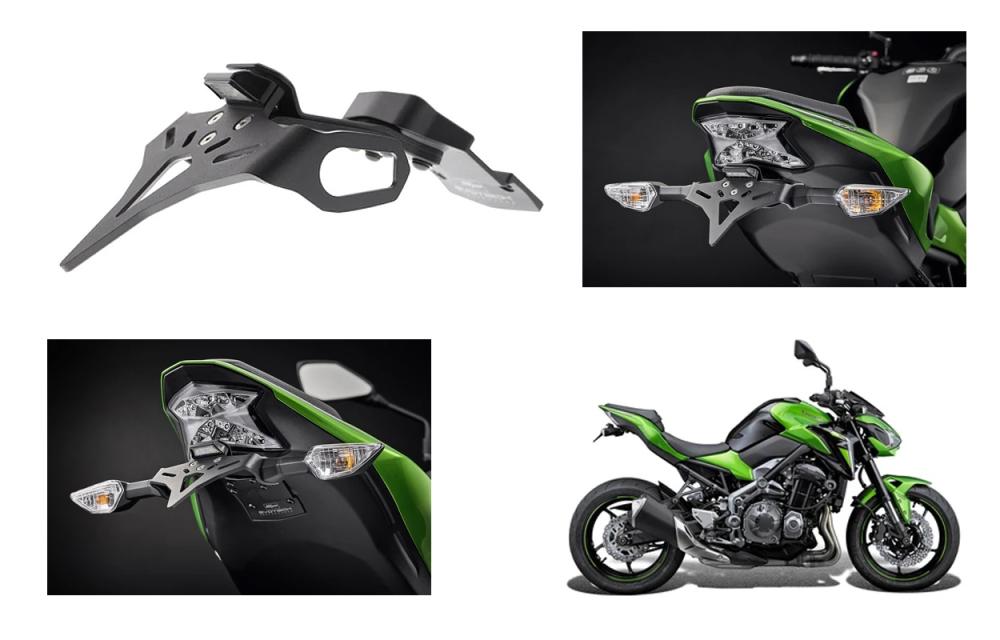Kawasaki Z 900 Kennzeichenhalter EVOTECH PERFORMANCE ab 2017
